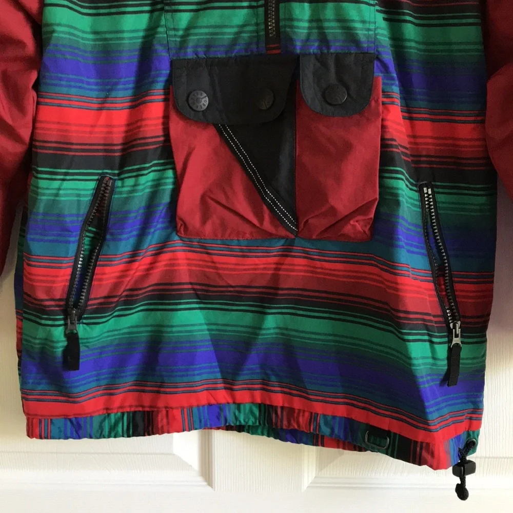 Obermeyer striped hooded pullover / size‎ S